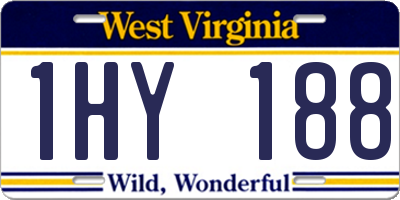 WV license plate 1HY188