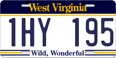 WV license plate 1HY195