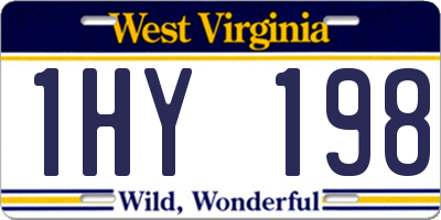 WV license plate 1HY198