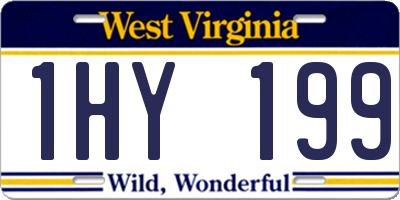 WV license plate 1HY199
