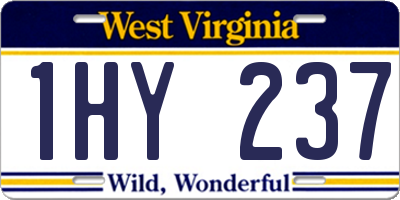 WV license plate 1HY237