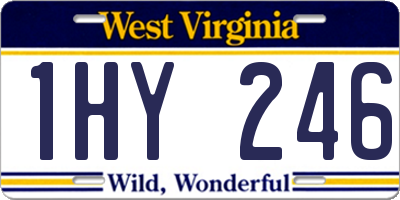 WV license plate 1HY246