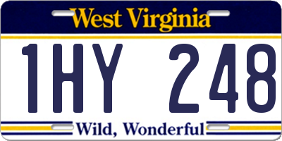 WV license plate 1HY248