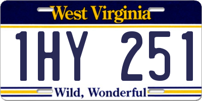 WV license plate 1HY251