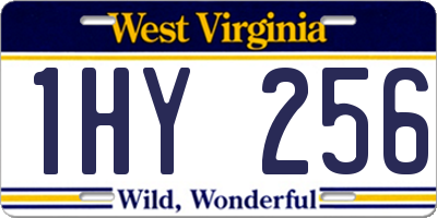 WV license plate 1HY256