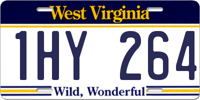 WV license plate 1HY264