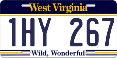 WV license plate 1HY267