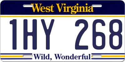 WV license plate 1HY268