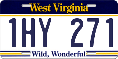WV license plate 1HY271
