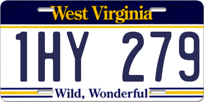 WV license plate 1HY279