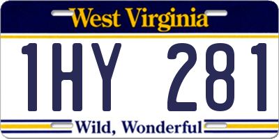 WV license plate 1HY281