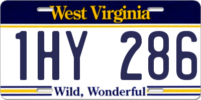 WV license plate 1HY286