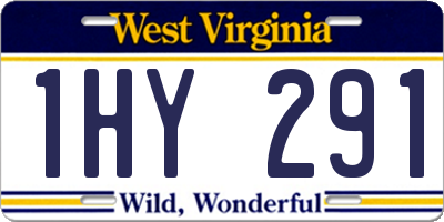 WV license plate 1HY291
