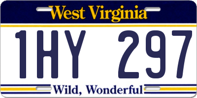 WV license plate 1HY297