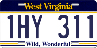 WV license plate 1HY311