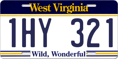 WV license plate 1HY321