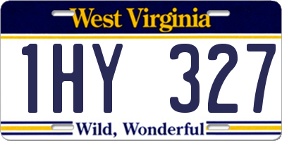 WV license plate 1HY327