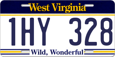 WV license plate 1HY328