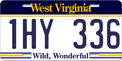 WV license plate 1HY336