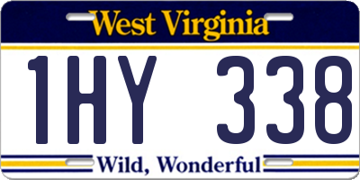 WV license plate 1HY338