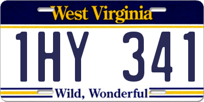 WV license plate 1HY341
