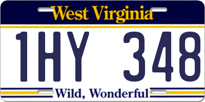 WV license plate 1HY348