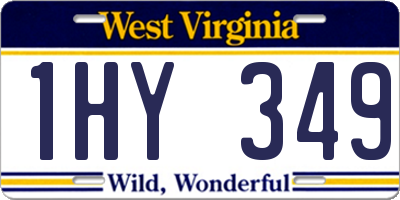 WV license plate 1HY349