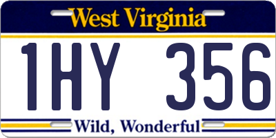WV license plate 1HY356