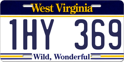WV license plate 1HY369