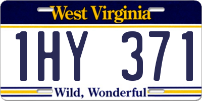 WV license plate 1HY371