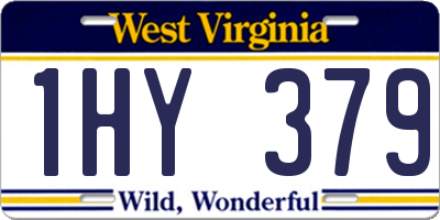 WV license plate 1HY379