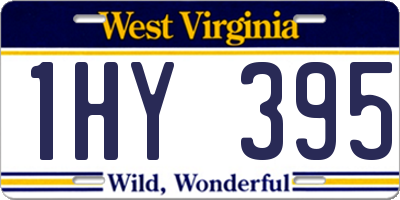 WV license plate 1HY395