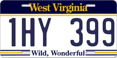 WV license plate 1HY399
