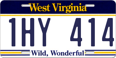 WV license plate 1HY414