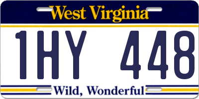 WV license plate 1HY448