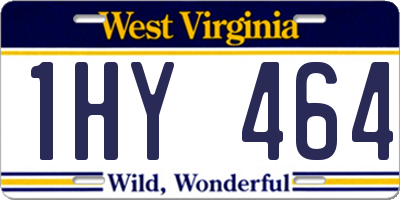 WV license plate 1HY464