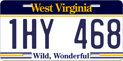 WV license plate 1HY468