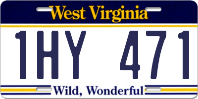 WV license plate 1HY471