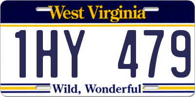 WV license plate 1HY479