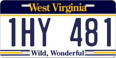 WV license plate 1HY481