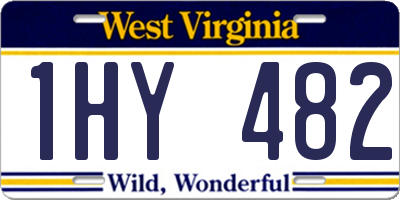 WV license plate 1HY482