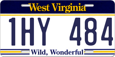 WV license plate 1HY484
