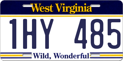 WV license plate 1HY485