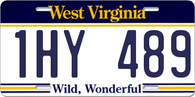 WV license plate 1HY489