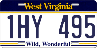 WV license plate 1HY495