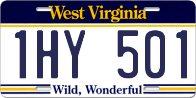 WV license plate 1HY501