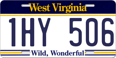 WV license plate 1HY506