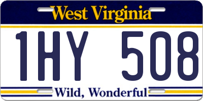 WV license plate 1HY508