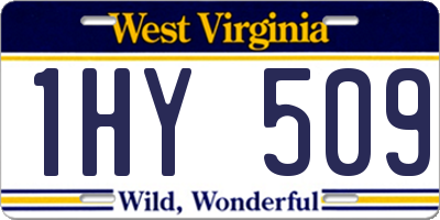 WV license plate 1HY509