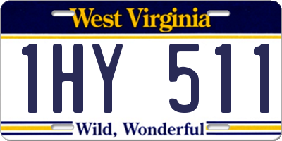 WV license plate 1HY511